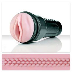 An image of a Fleshlight Vibro Pink Lady Touch Masturbator with a pink sleeve.