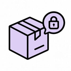 Home line discreet delivery service icon
