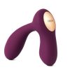 Svakom Vicky Rechargeable P and G Spot Massager with a gold light.