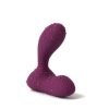 A rechargeable massager designed for pleasuring both the p-spot and g-spot, featuring a sleek design with water droplet detailing.