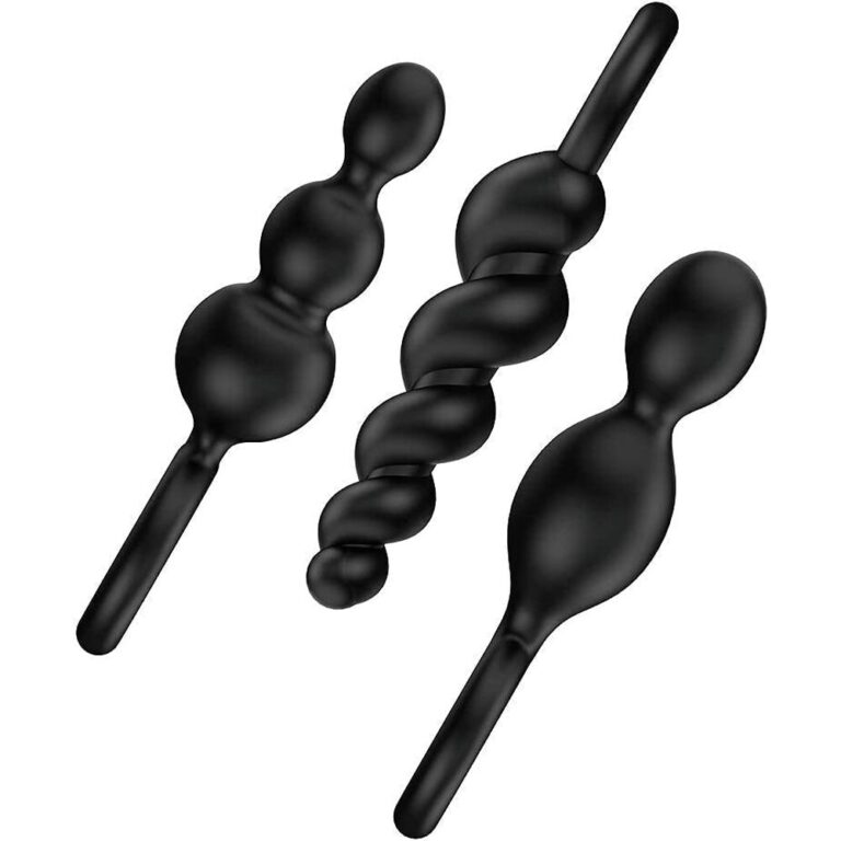 Satisfyer Booty Call Set Of 3 Black Anal Plugs Butt Plug Kits Silicone