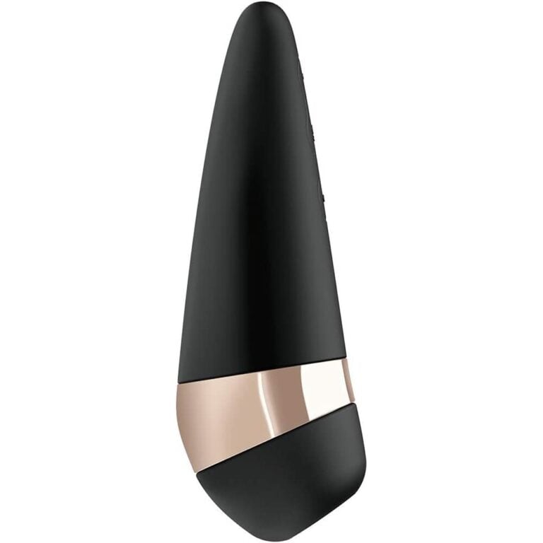 Vibrator sex toy designed for personal pleasure, featuring a sleek black and gold finish, ideal for intimate use and enhancing sexual experiences.