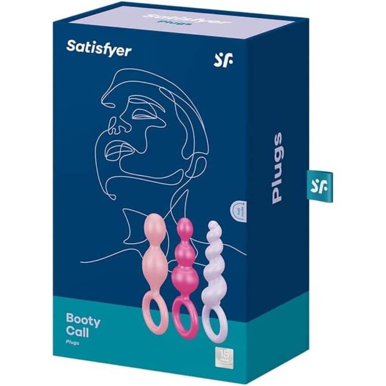 Satisfyer Booty Call anal plugs designed for pleasure and comfort, featuring a sleek design with different sizes for enhanced anal stimulation, ideal for beginners and experienced users.