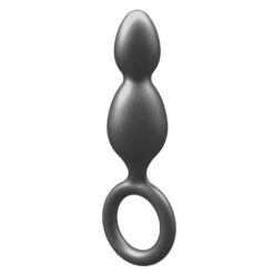 Alternative view of ToyJoy Buttocks The Plugger 2 Balls Metallic Silicone Plug