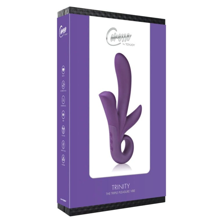 ToyJoy Trinity Triple Pleasure Vibrator Purple Clit Stims & Bunny Style Silicone detail