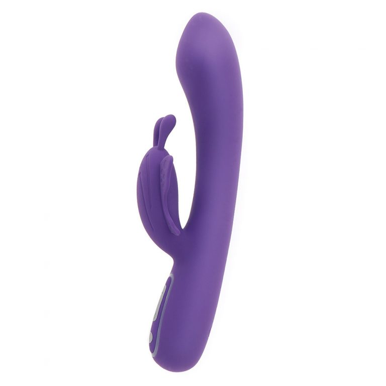 Vibrating rabbit vibrator with butterfly clitoral stimulator, waterproof design, and multiple speed settings for enhanced pleasure and intimacy. Perfect for solo or partner play.