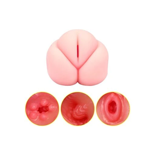 A pink sex toy with four different parts.