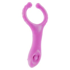 Enhanced pleasure vibrator with dual stimulation for intimate satisfaction.