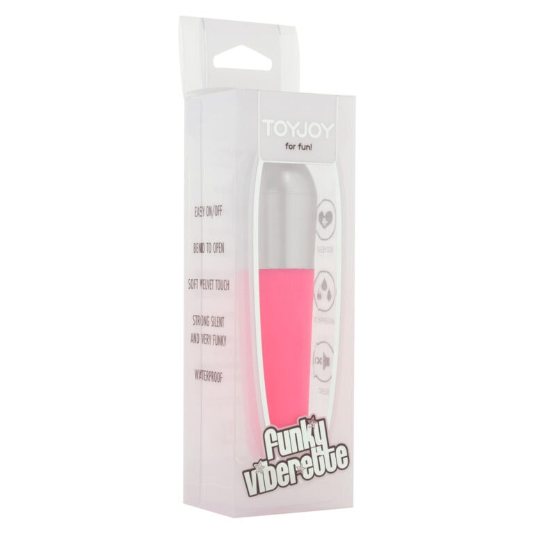 ToyJoy Funky Viberette Mini Vibrator Pink Mini Vibrators Plastic detail