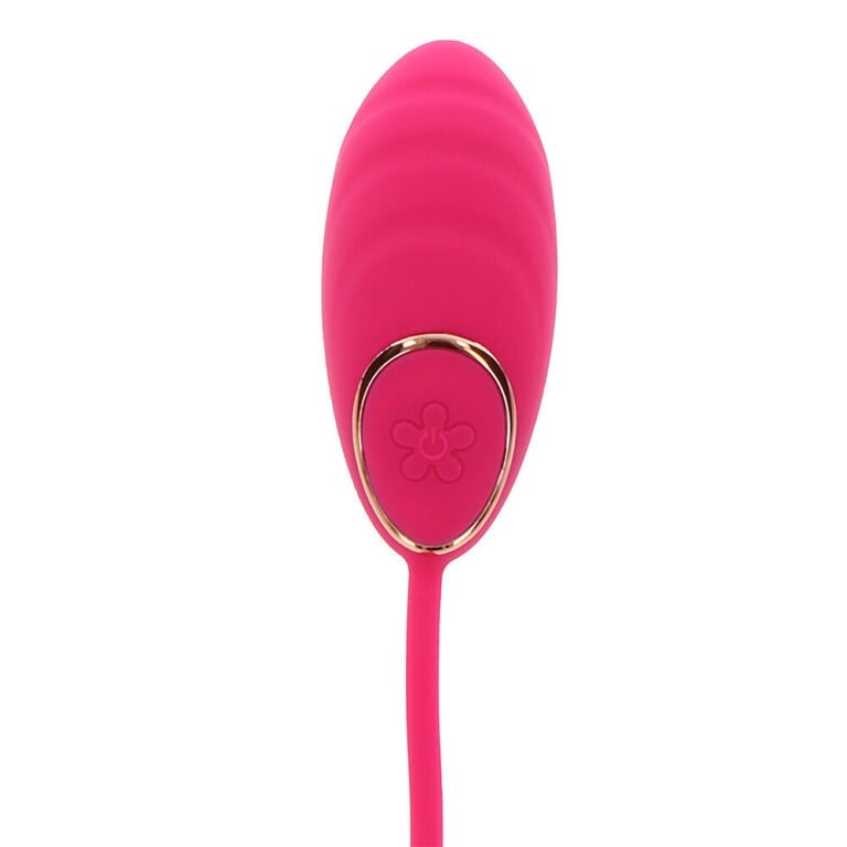 Vibrating clitoral stimulator in vibrant pink with gold ring detail, designed for enhanced pleasure and intimacy. Perfect for discreet, powerful stimulation, ideal for solo or partner play.