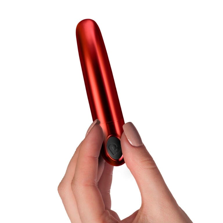 Rocks Off Ruby Caress Vibrator Simple Vibrators Red Silicone detail