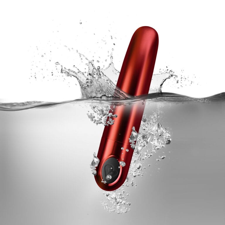 Rocks Off Ruby Caress Vibrator Simple Vibrators Red Silicone detail