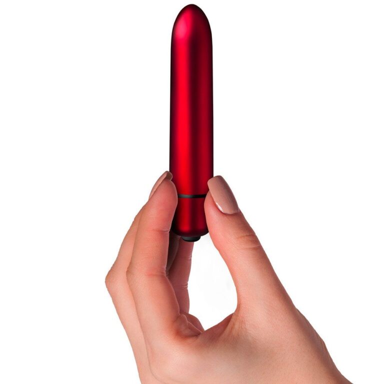 Rocks Off Truly Yours Scarlet Velvet 90mm Bullet Vibrators Red Smooth Coated Plastic detail