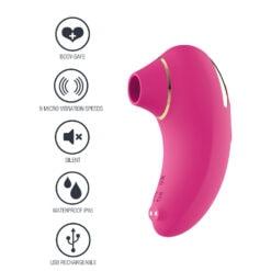 Vibrator with 9 micro vibration speeds, body-safe silicone, waterproof IPX5, USB rechargeable, and silent operation for discreet pleasure and easy cleaning.