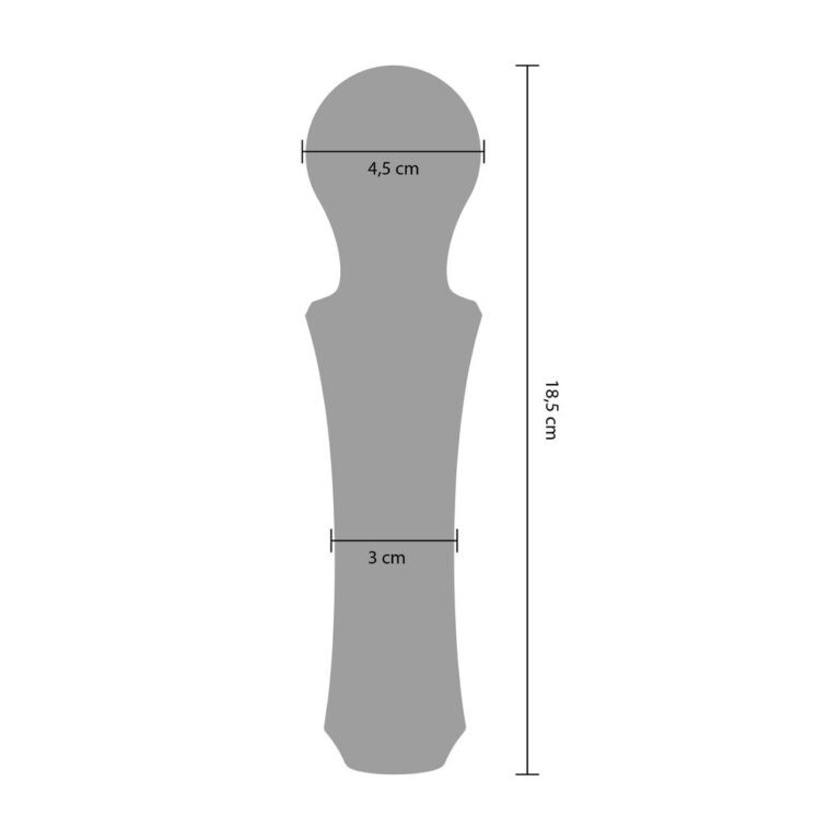 Vibrator with ergonomic shape, 4.5cm head, 3cm body, 185cm length, designed for intimate pleasure and sexual wellness. Perfect for discreet use and pleasure enhancement.