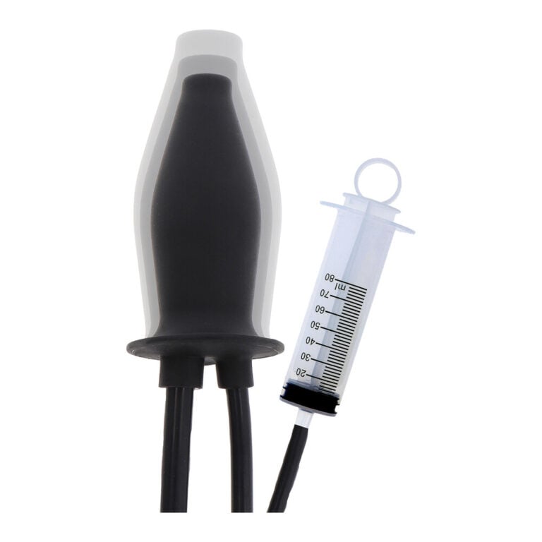 Anal plug with syringe for enhanced sexual pleasure and exploration. Designed for comfort and safety, ideal for adult intimacy and sexual wellness.