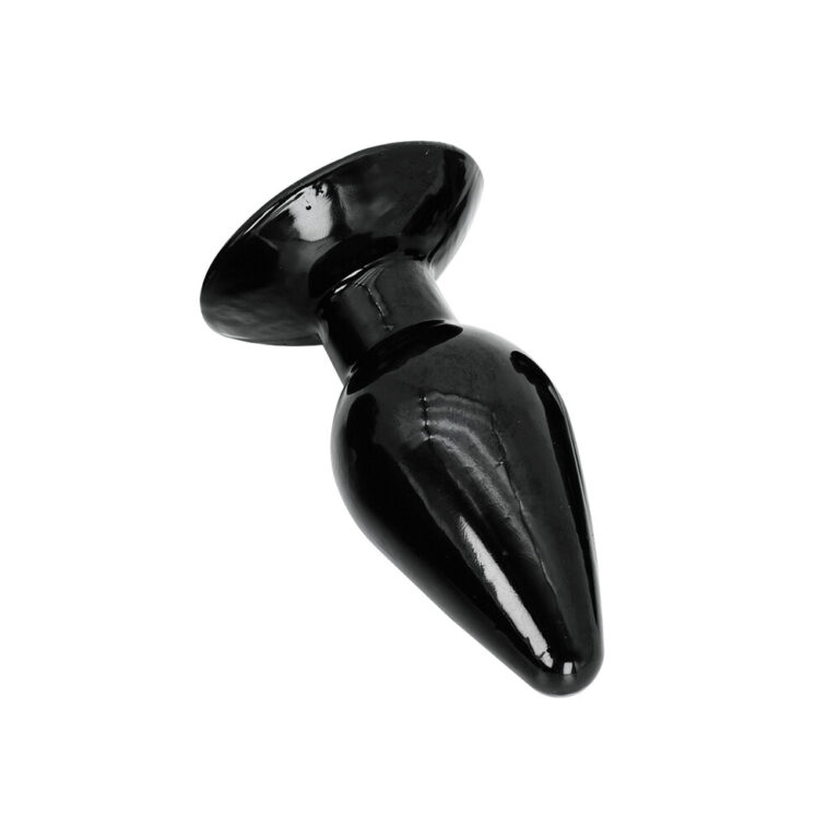 Black silicone anal plug designed for comfort and stimulation, ideal for beginners and experienced users seeking high-quality adult toys for enhanced pleasure.