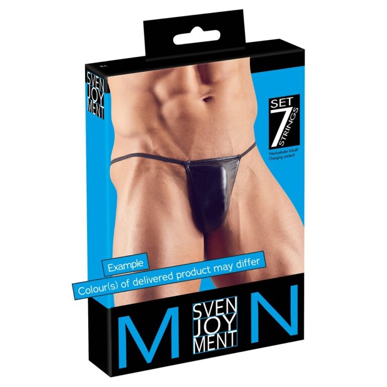 An image of a men's leather jockstrap, showcasing a provocative and stylish men's underwear product designed for adult pleasure and intimate wear.