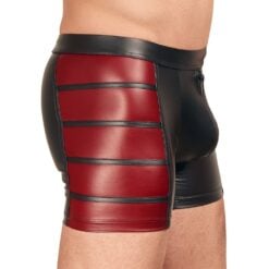 NEK Matte Look Pants In Black and Red - Image 2