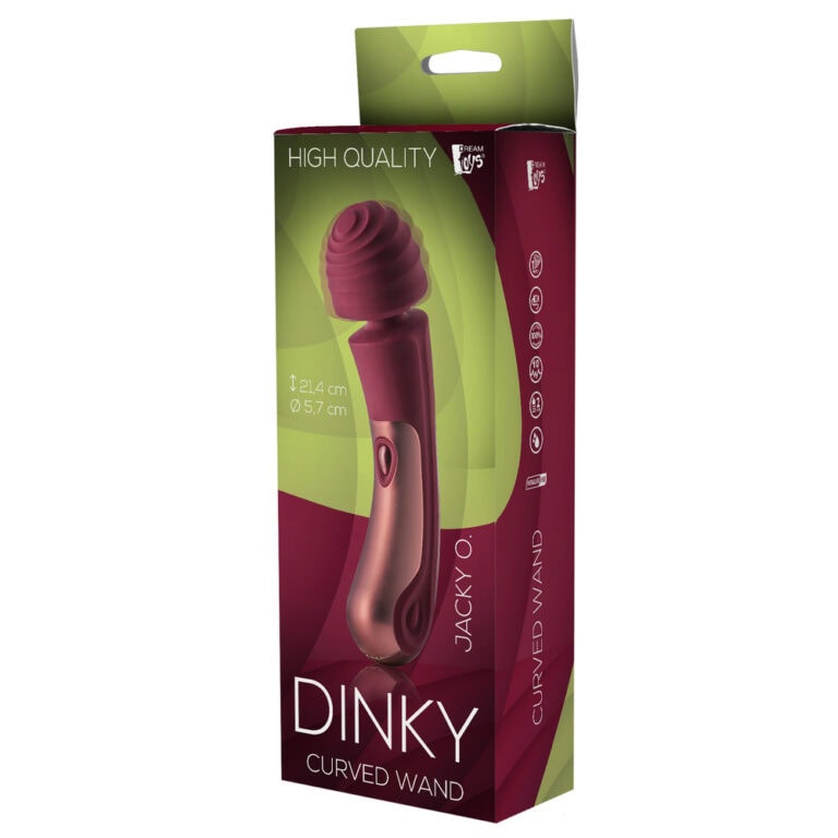 Dinky Jacky O Curved Wand Magic Wands Red Silicone detail
