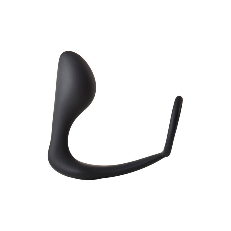 An ergonomic black wearable vibrator designed for discreet pleasure, featuring a curved shape for targeted stimulation and adjustable settings for personalised experiences.