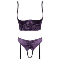 Cottelli Satin Quarter Cup Bra Set - Image 3