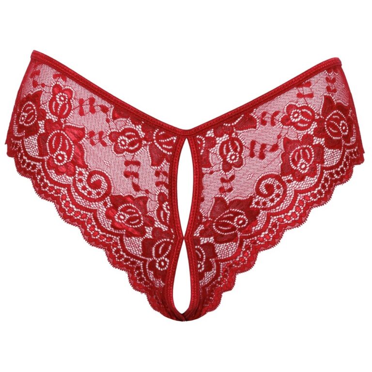 Red lace floral thong, sexy lingerie, intimate wear, women's underwear, seductive lingerie, romantic gift, sensual clothing, sexy underwear, lace detail, alluring design.
