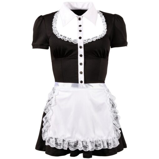 A black and white maid dress.