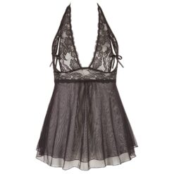Cottelli Plus Size Halter Neck Babydoll Black - Image 3