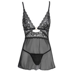 Cottelli Backless Babydoll With Thong - Image 3