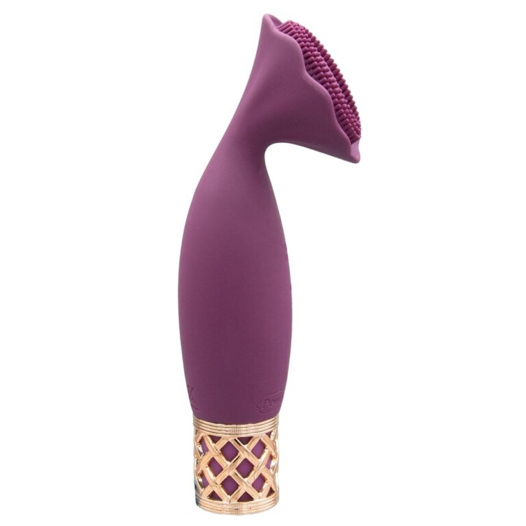 Pleasure vibrator featuring a textured head for enhanced stimulation, made from body-safe silicone, designed for intimate pleasure and ergonomic use.