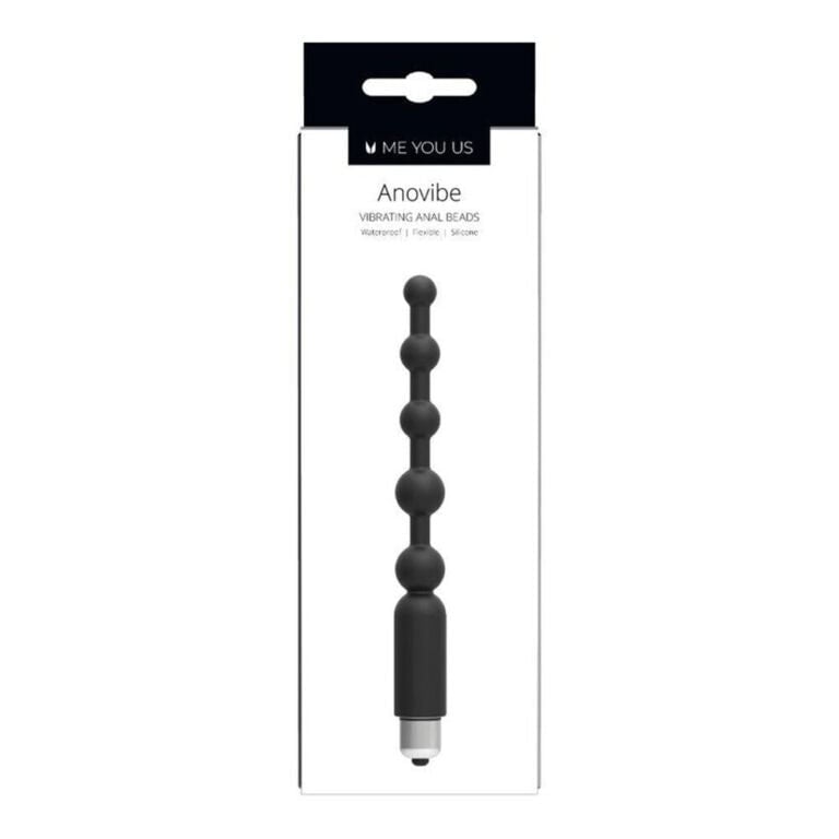Anovibe vibrating anal beads designed for adult pleasure, featuring multiple beads for enhanced sensation, waterproof and body-safe silicone material, ideal for intimate exploration and sexual wellnes.