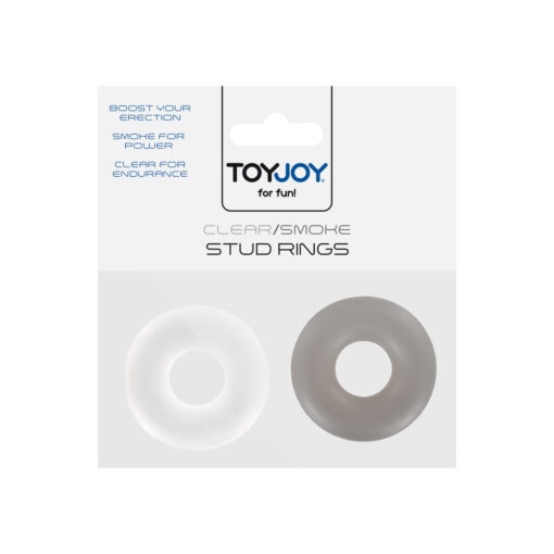 Toyjoy clear silicone stud rings.