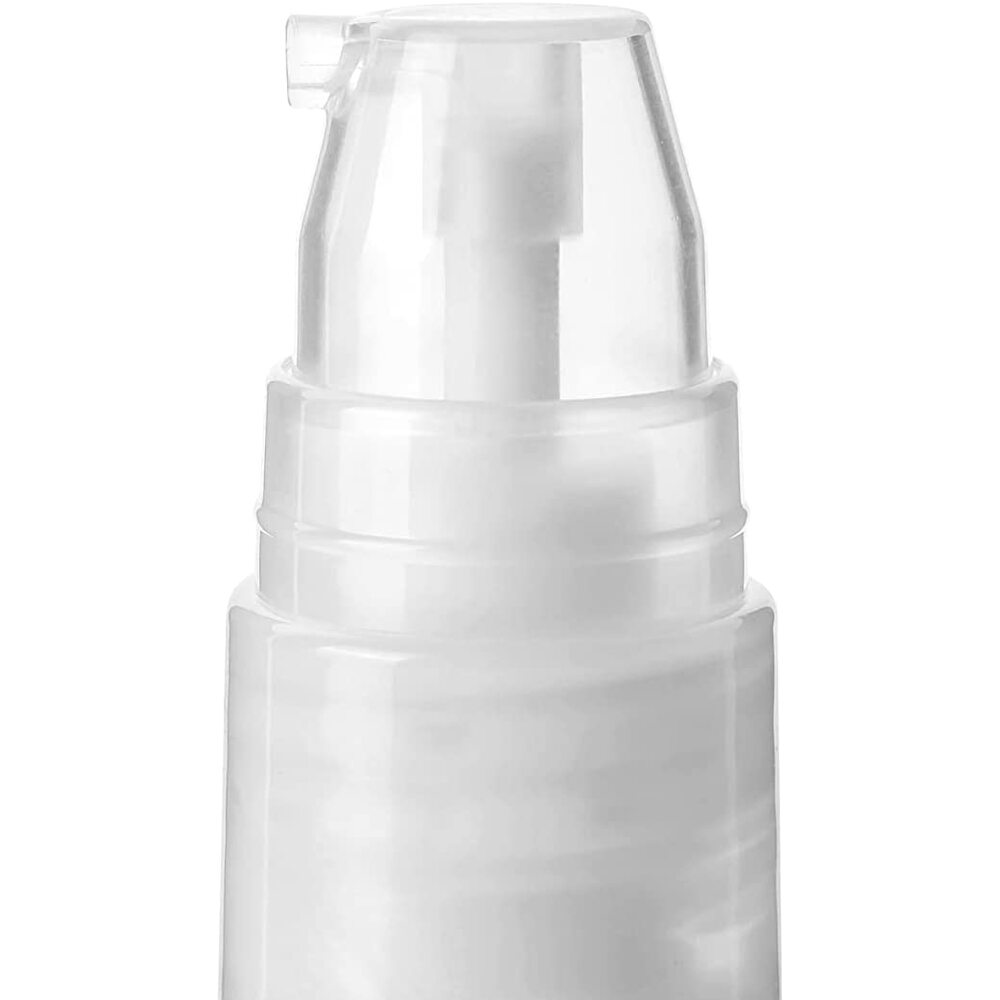 A clear silicone personal lubricant pump bottle for intimate use, designed for easy application and hygiene. Perfect for enhancing comfort and pleasure during intimate moments.