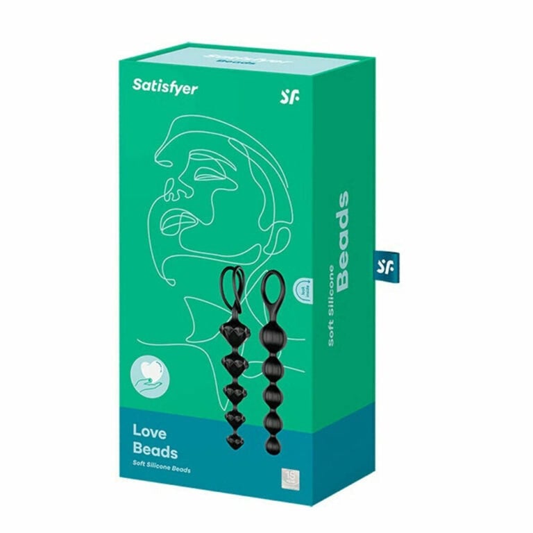 Satisfyer Set Of 2 Anal Beads Black Silicone detail