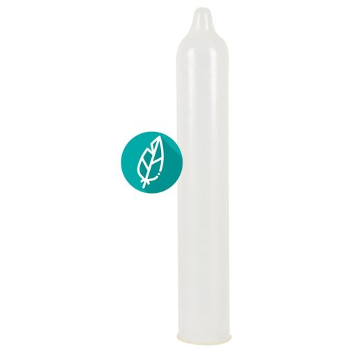 A white plastic vaginal syringe with a leaf on it.