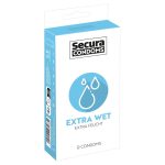 A package of scura condoms extra wet.