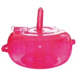 A pink plastic container with a lid on it.
