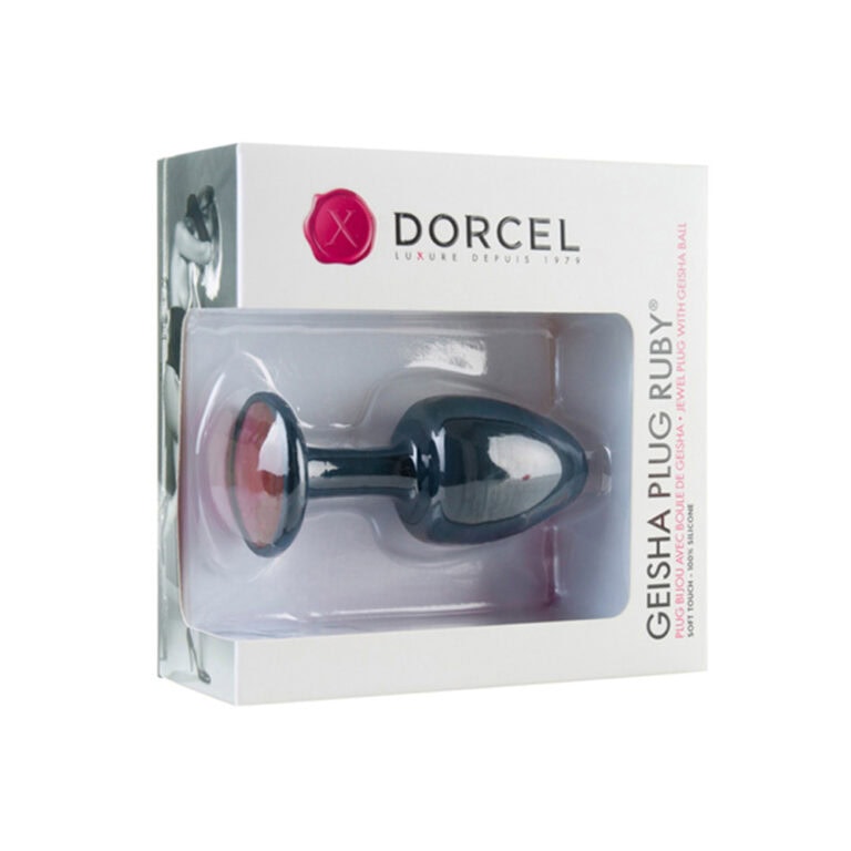 Elegant ruby-coloured anal plug designed for pleasure and comfort, made from high-quality materials, perfect for intimate use and enhancing sexual experiences.