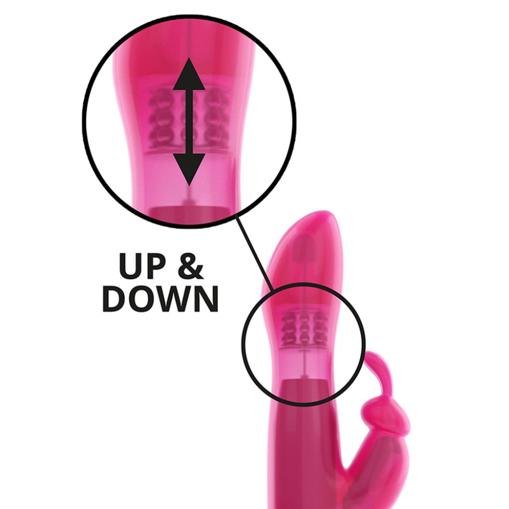 Dorcel Furious Rabbit Vibrator - close-up of textured shaft for enhanced pleasure