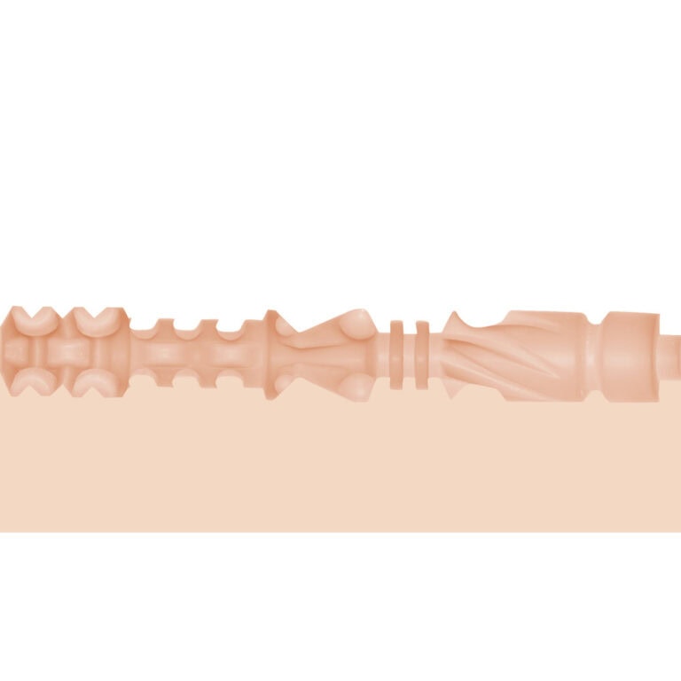 Pleasure toy with textured surface designed for intimate stimulation, featuring ergonomic shape and high-quality silicone material for comfort and safety.