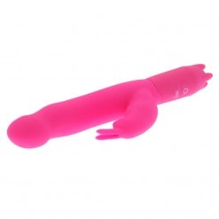 Joy Rabbit Vibrator Pink - side view