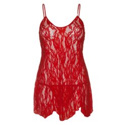 Alternative view of Leg Avenue Rose Lace Flair Chemise Red UK 14 to 18