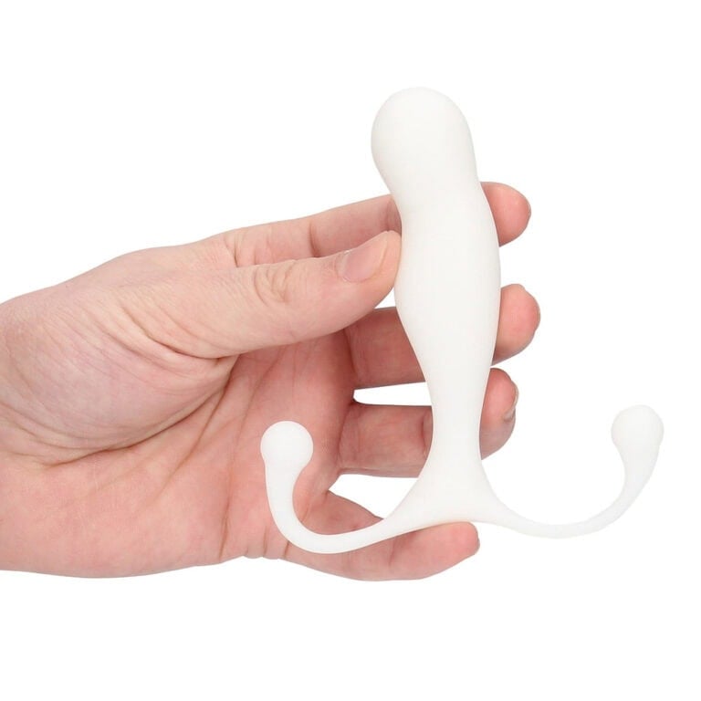 A sleek, white silicone dual-function vibrator designed for enhanced pleasure and intimacy. Compact and ergonomic, perfect for discreet use and easy handling.