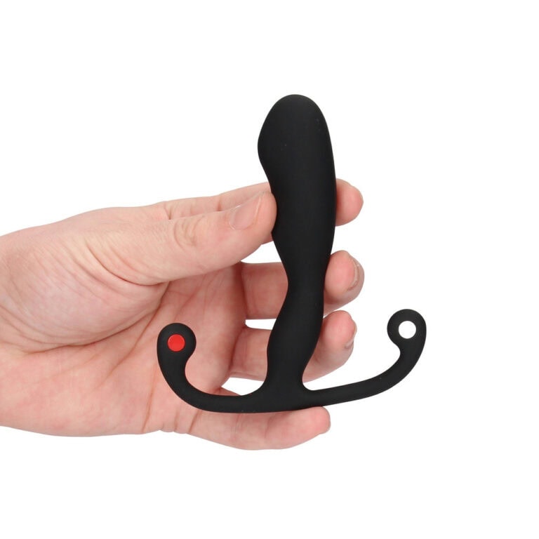 An ergonomic black silicone adult toy designed for intimate pleasure, featuring a curved shaft and flexible arms for enhanced stimulation and comfort.