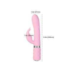 Pillow Talk Lively Rabbit Vibrator Pink - side view