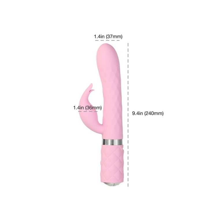 Pillow Talk Lively Rabbit Vibrator Pink - side view