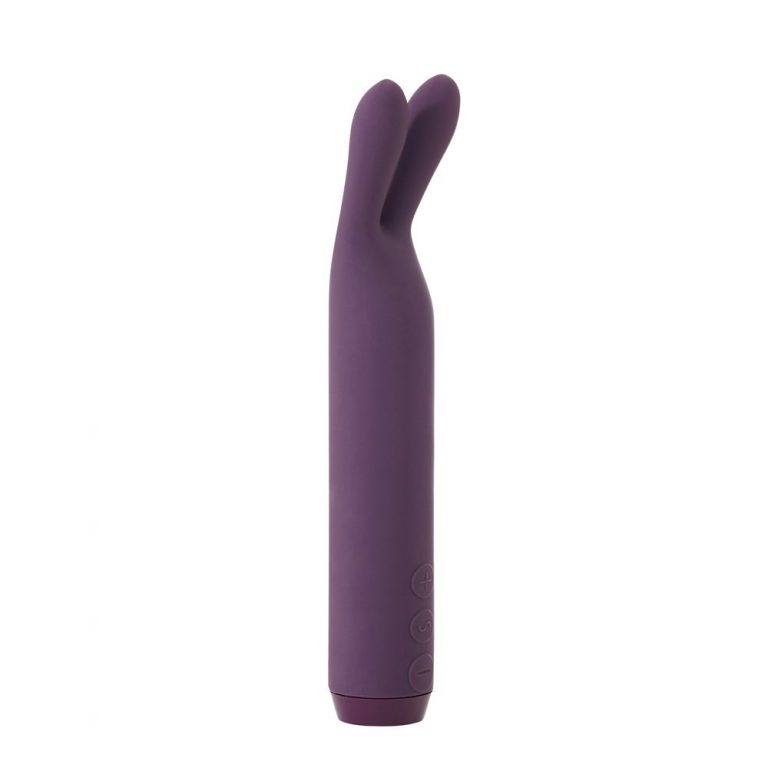 Bullet vibrator with rabbit ears in vibrant purple, designed for targeted stimulation and pleasure enhancement. Compact, discreet, and perfect for solo or couple play.
