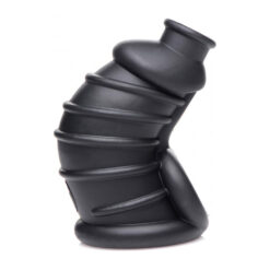 An SEO-friendly ALT tag highlighting a black silicone sex toy designed for pleasure and intimacy enhancement. Perfect for adult toy enthusiasts seeking high-quality, innovative sextech products.