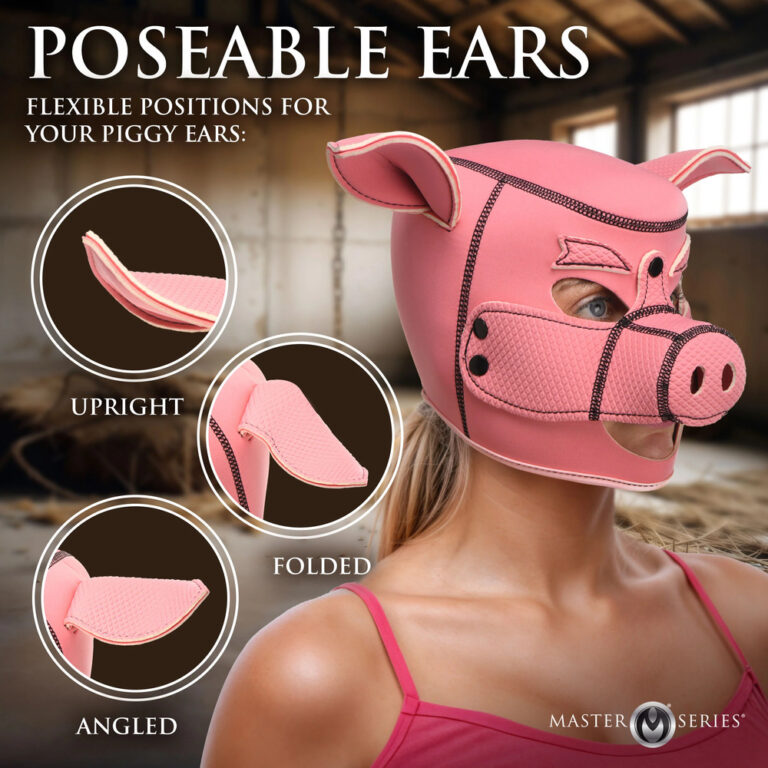Piggy ears mask for role play, cosplay, and costume parties, featuring adjustable, comfortable piggy ears for a fun and immersive experience.